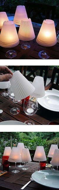 Лампы из стаканов для вина