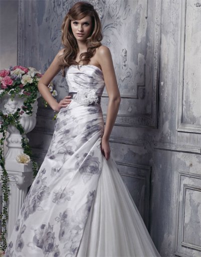 Свадебное платье с принтами - модный тренд 2012