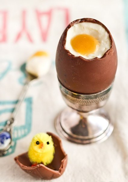 Шоколадное яйцо с начинкой «чизкейк»