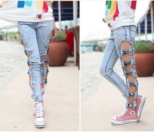 Оригинальные джинсы для летней прогулки