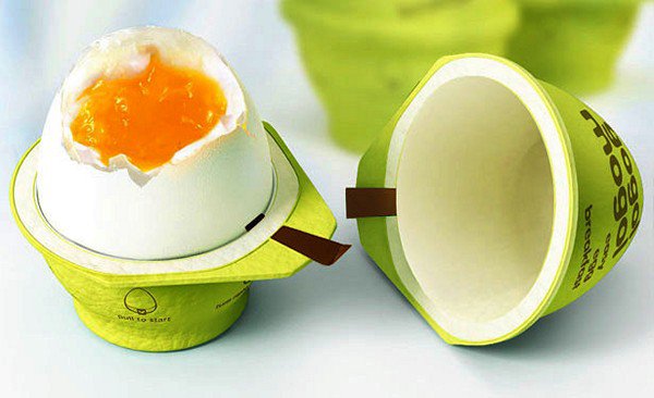 Инновационная концептуальная упаковка для яиц всмятку