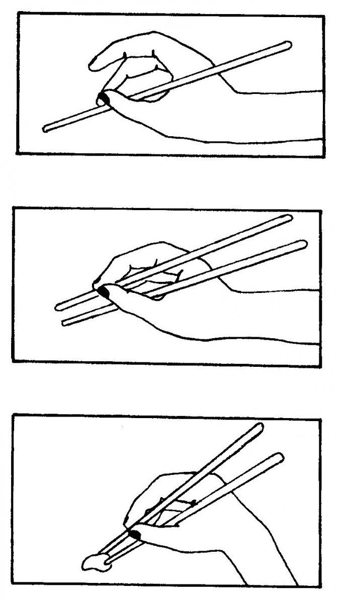 Как кушать палочками для суши пошагово фото
