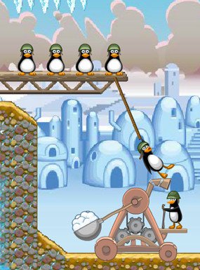 Новые флеш-игры: Penguin Catapult