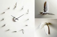 Настенные часы в виде птиц