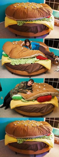 Кровать в виде гамбургера