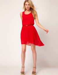 Красная туника-платье