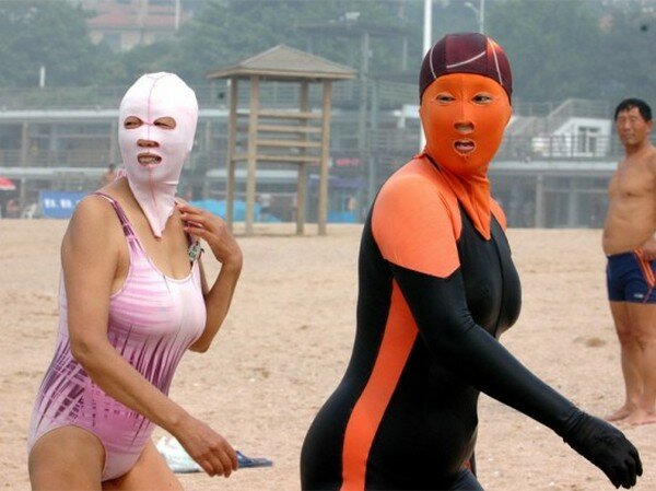Китайское ноу-хау: купальник для лица Face-Kini
