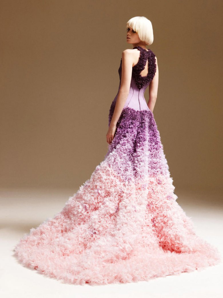 Платье от Versace с эффектом омбре