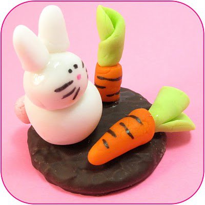 Идеи для украшения печенья: зайчик с морковкой