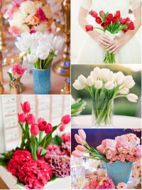 Тюльпаны в свадебной флористике