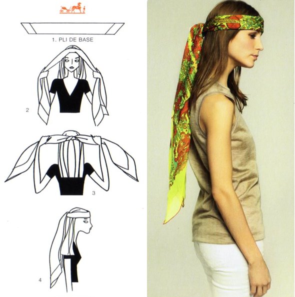 Как завязывать шарф: платок на голове