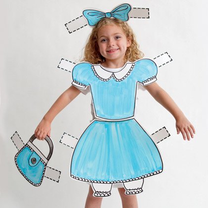 Костюм для ребенка на Хэллоуин: бумажная кукла