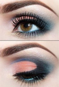 Идея для красивого макияжа с персиковыми тенями