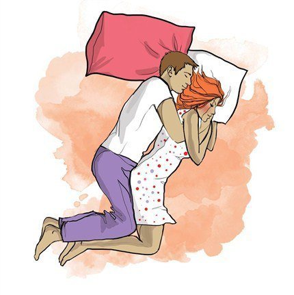 Позы сна и характер отношений: лицом к спине