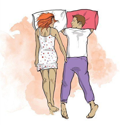 Позы сна и характер отношений: оба на животе