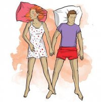 Позы сна и характер отношений: держаться за руки
