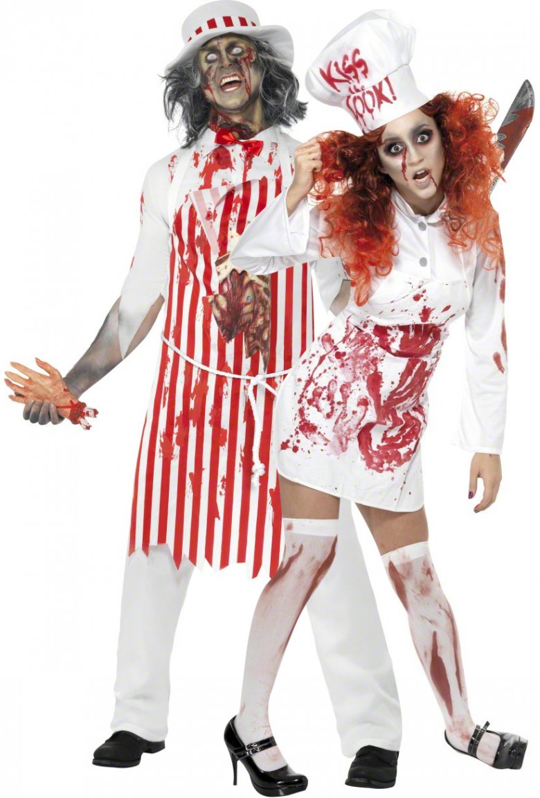 Костюмы на Хэллоуин для пары: зомби