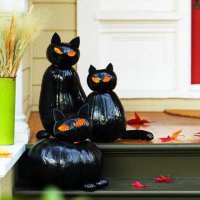 Фонари Джека в виде черных котов