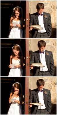 Идея для свадьбы: обмен любовными письмами