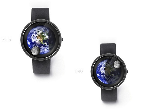 Креативные лунно-космические часы Earth and Moon Watch от Александра Сорокина