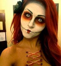 Идеи для макияжа на Хэллоуин: кукла-зомби