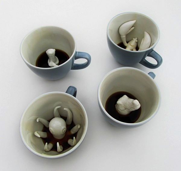 Идеи для Хэллоуина: креативные чашки Creature Cups от Yumi-Yumi
