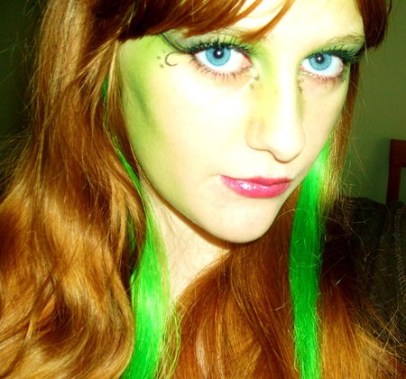 Макияж на Хэллоуин: зеленая фея