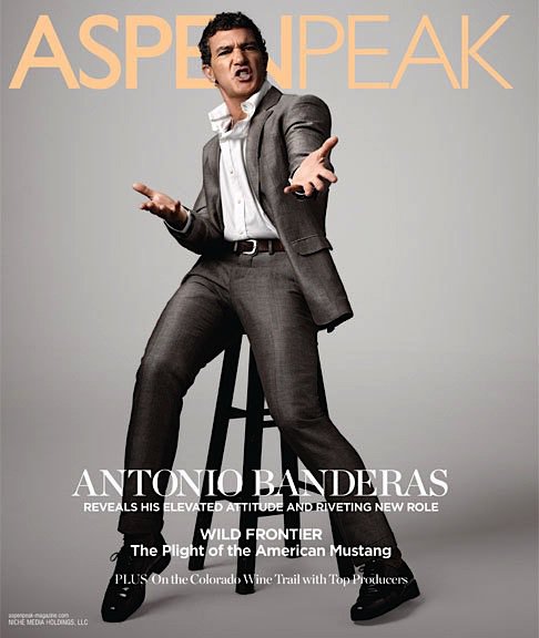Антонио Бандерас на обложке журнала Aspen Peak