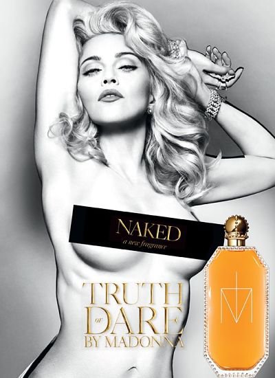 Мадонна в рекламной кампании своего аромата Truth or Dare Naked