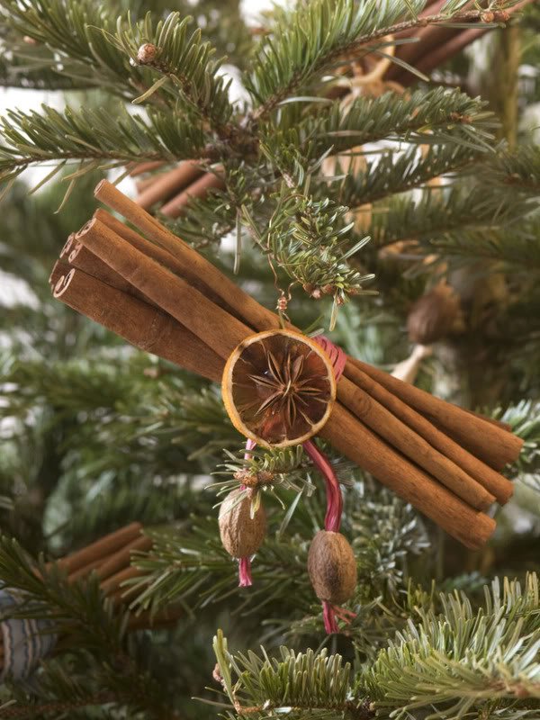 Съедобные украшения новогодней елки: палочки корицы