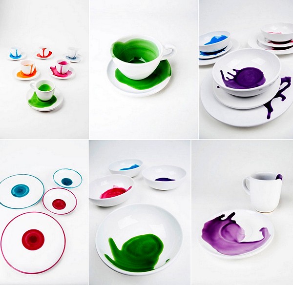 Креативная посуда с кляксами: сервиз Splashes от Giovanna Alo