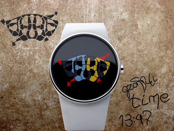 Концепт граффити-часов от Andy Kurovets