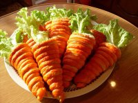Салат в морковках из слоеного теста