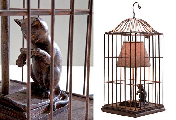 Кошка в клетке: необычная настольная лампа от Peter Lindbergh для The French Bedroom Company