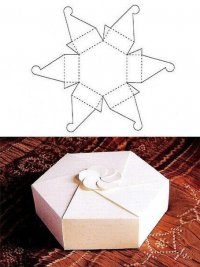 Коробочки для подарков своими руками: шестиугольник