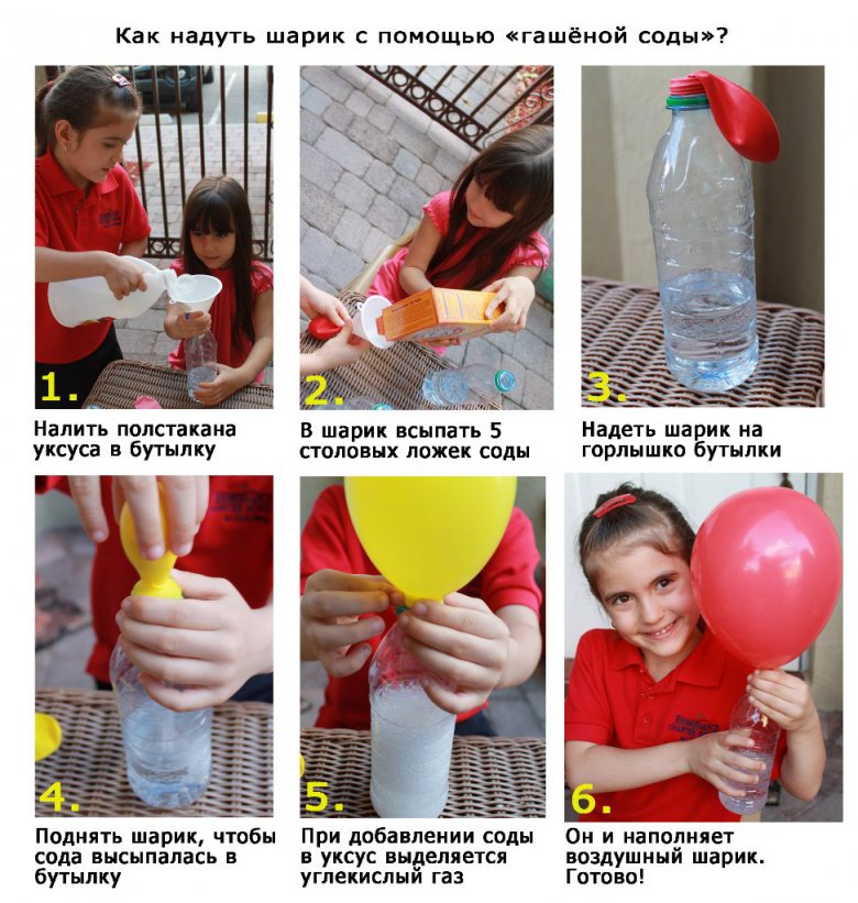 Как надуть воздушный шарик при помощи ускуса и соды?