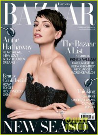 Энн Хэтэуэй на обложке февральского номера Harper`s Bazaar UK