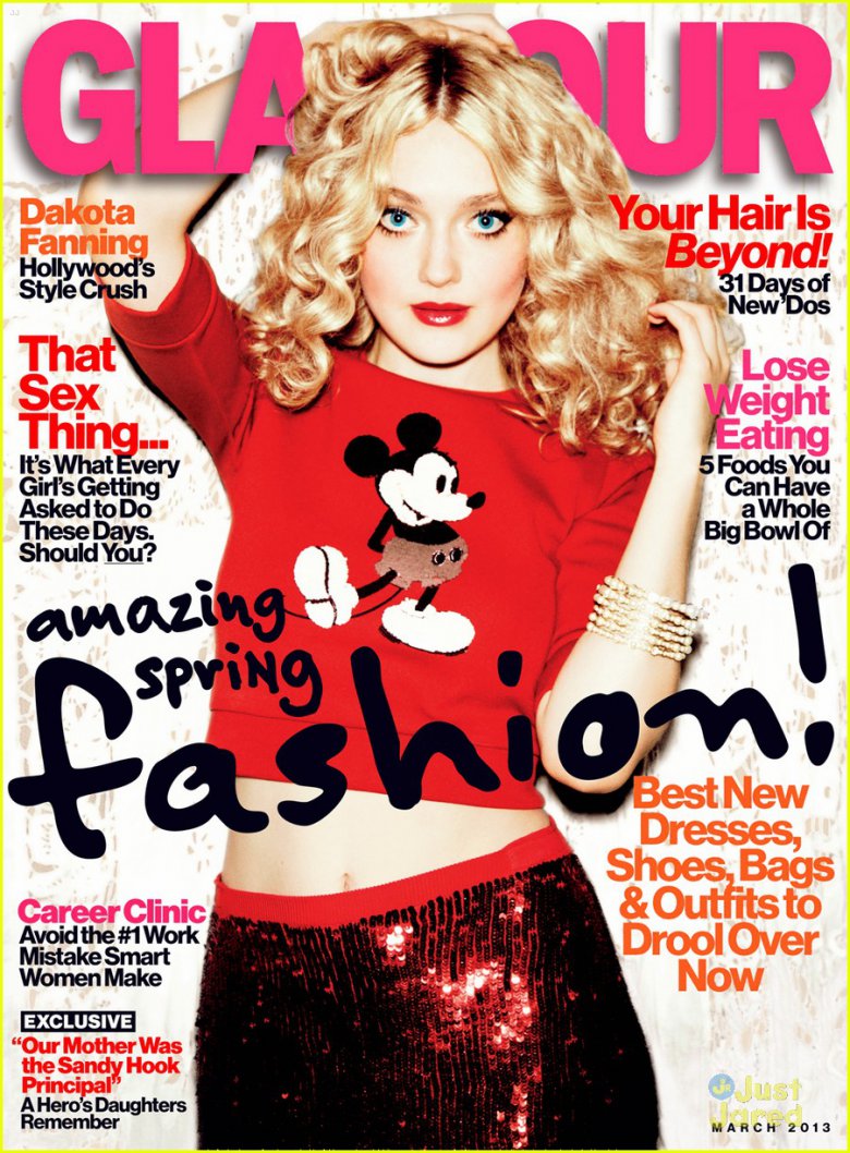Дакота Фаннинг на обложке мартовского номера Glamour