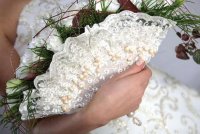 Свадебный веер с цветами