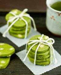Печенье из зеленого чая и белого шоколада