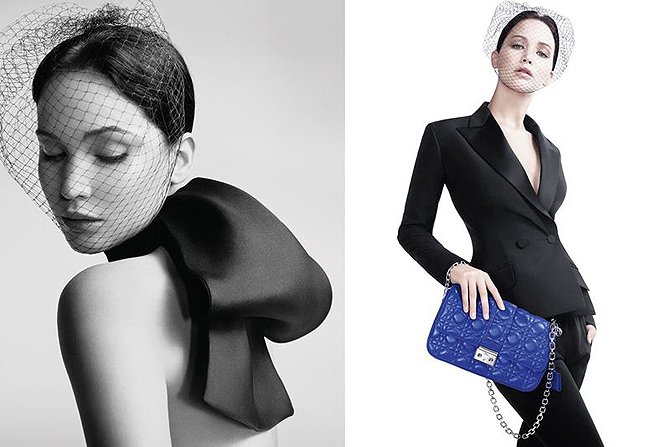 Дженнифер Лоуренс в рекламе сумочек Miss Dior