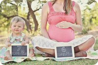 Идея для фотосессии во время беременности