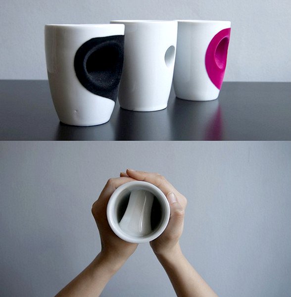 Hug Cup: фарфоровая чашка-обнимашка от Eszter Imre