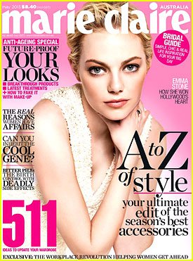Эмма Стоун на обложке журнала Marie Claire Australia (май 2013)