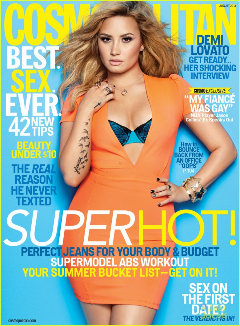 Деми Ловато на обложке журнала Cosmopolitan (август 2013)
