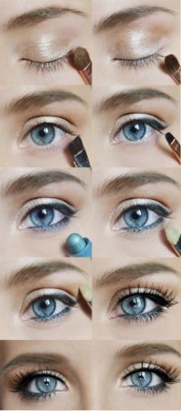 Выразительный макияж для голубых глаз