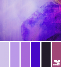 Фиолетовая палитра красок для оформления интерьера