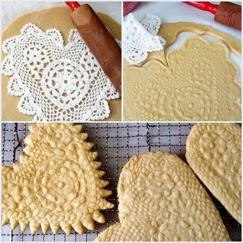 Как украсить печенье при помощи салфетки