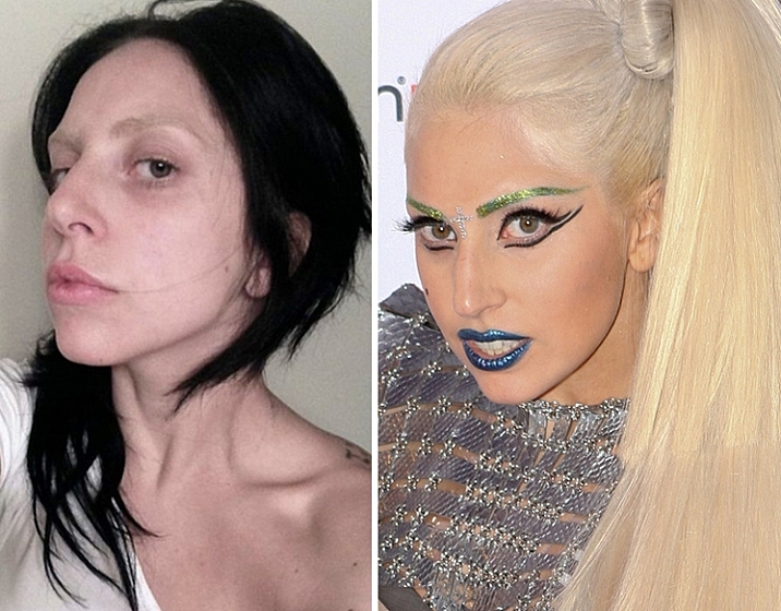 Леди Гага: в образе и без макияжа