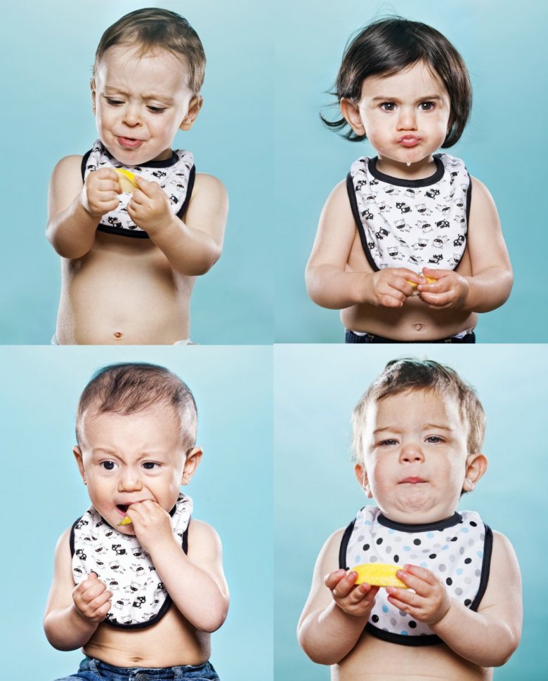Детская фотосессия: первый в жизни лимон